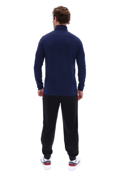 Peacoat 19th Classic Roll Neck Sweater - Peacoat
