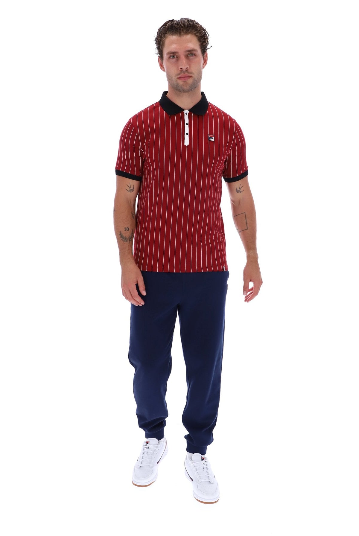 Sun Dried Tomato BB1 Classic Vintage Striped Polo - Sun Dried Tomato