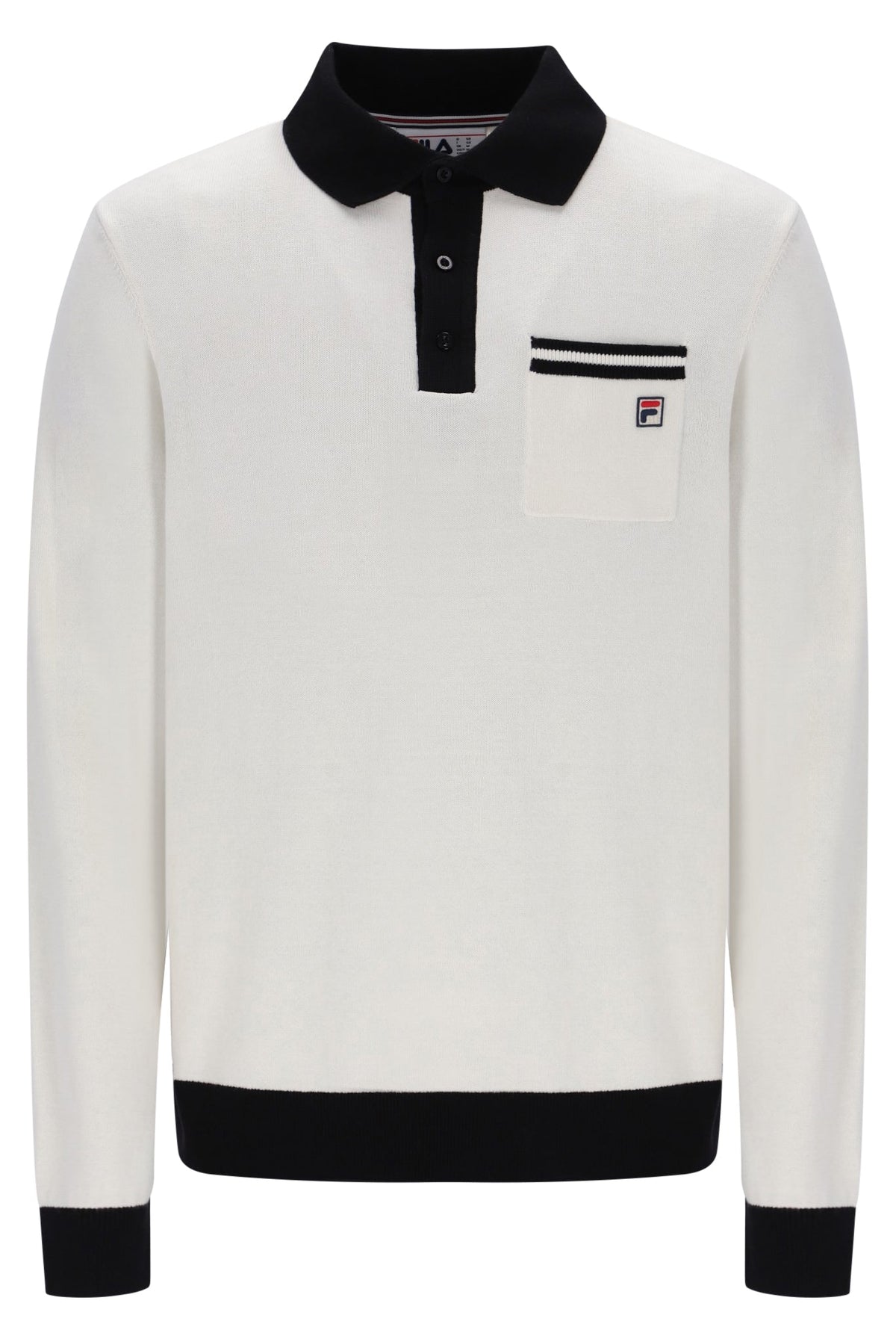 Gardenia Francis Knitted Long Sleeve Polo - Gardenia