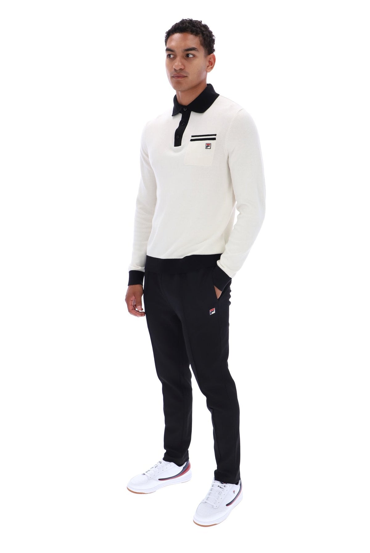 Gardenia Francis Knitted Long Sleeve Polo - Gardenia
