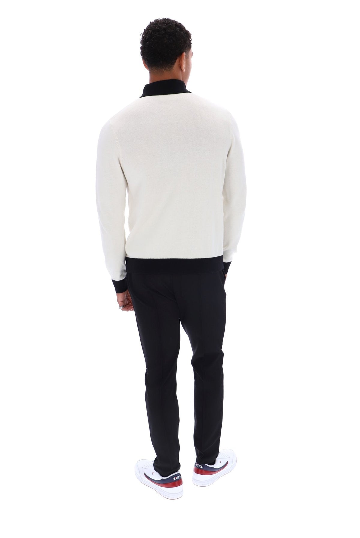 Gardenia Francis Knitted Long Sleeve Polo - Gardenia