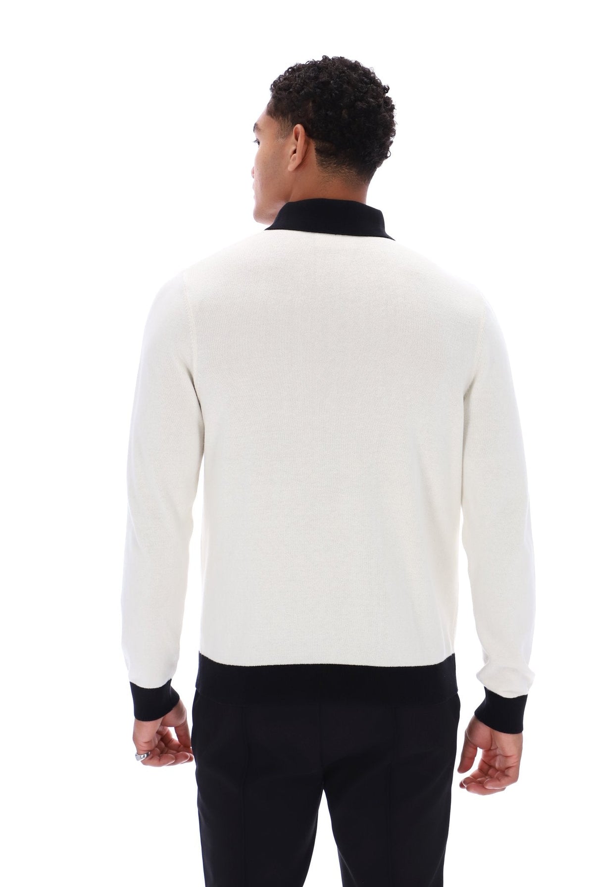 Gardenia Francis Knitted Long Sleeve Polo - Gardenia