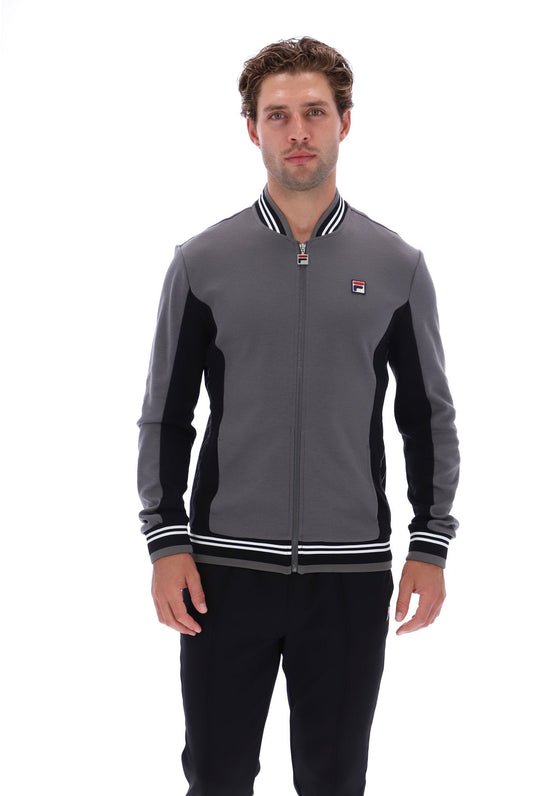 Gunmetal Settanta Baseball Track Top - Gunmetal