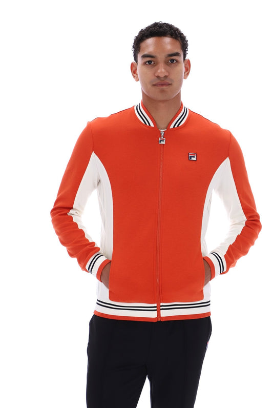 Burnt Ochre Settanta Baseball Track Top - Burnt Ochre