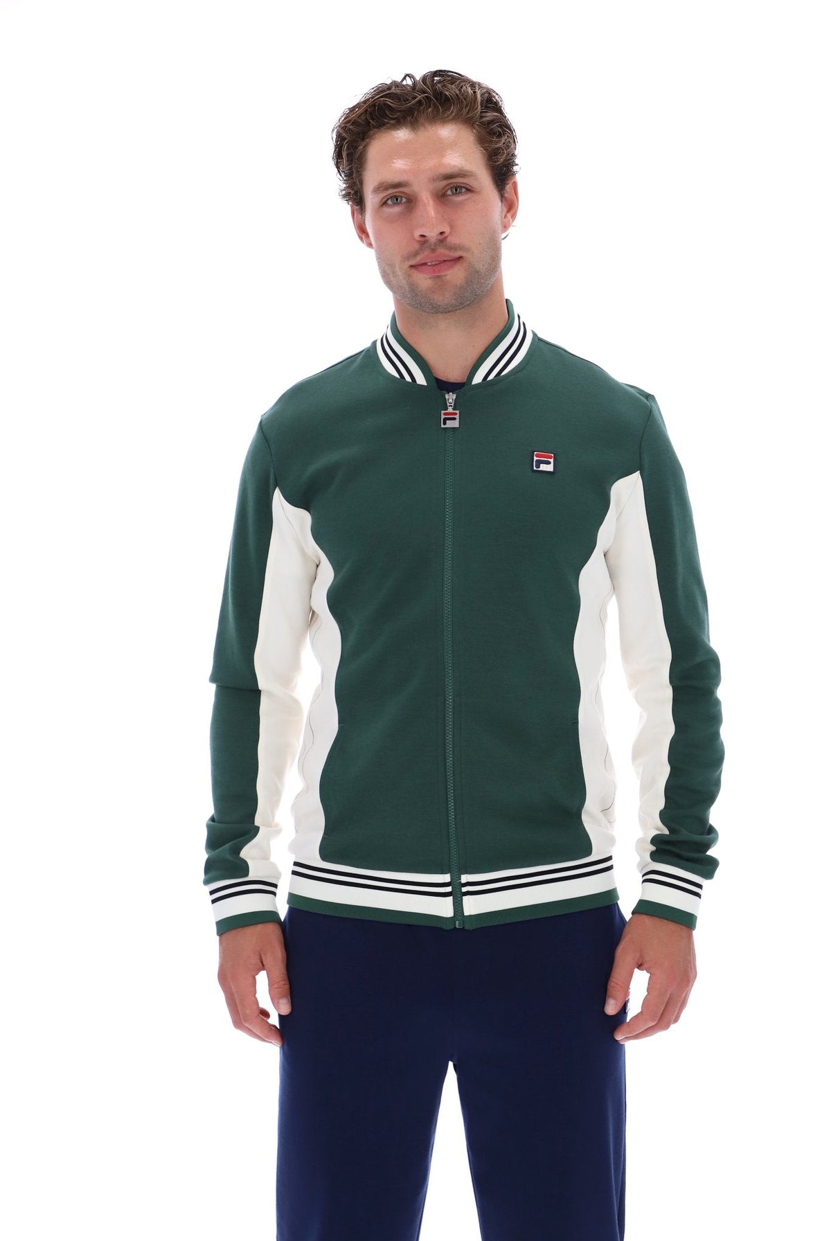 Pine Needle Settanta Baseball Track Top - Pine Needle