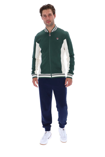 Pine Needle Settanta Baseball Track Top - Pine Needle