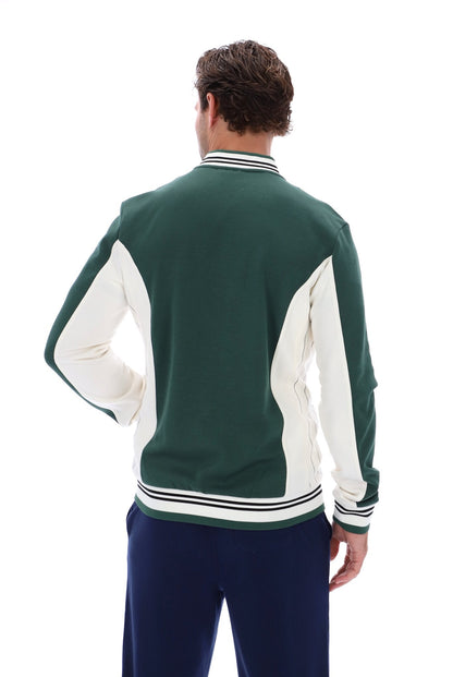 Pine Needle Settanta Baseball Track Top - Pine Needle