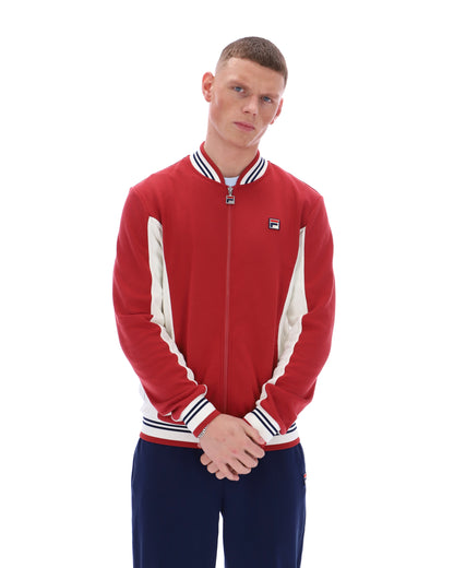 Garnet Settanta Baseball Track Top - Red