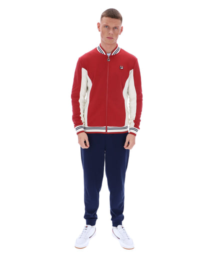 Garnet Settanta Baseball Track Top - Red