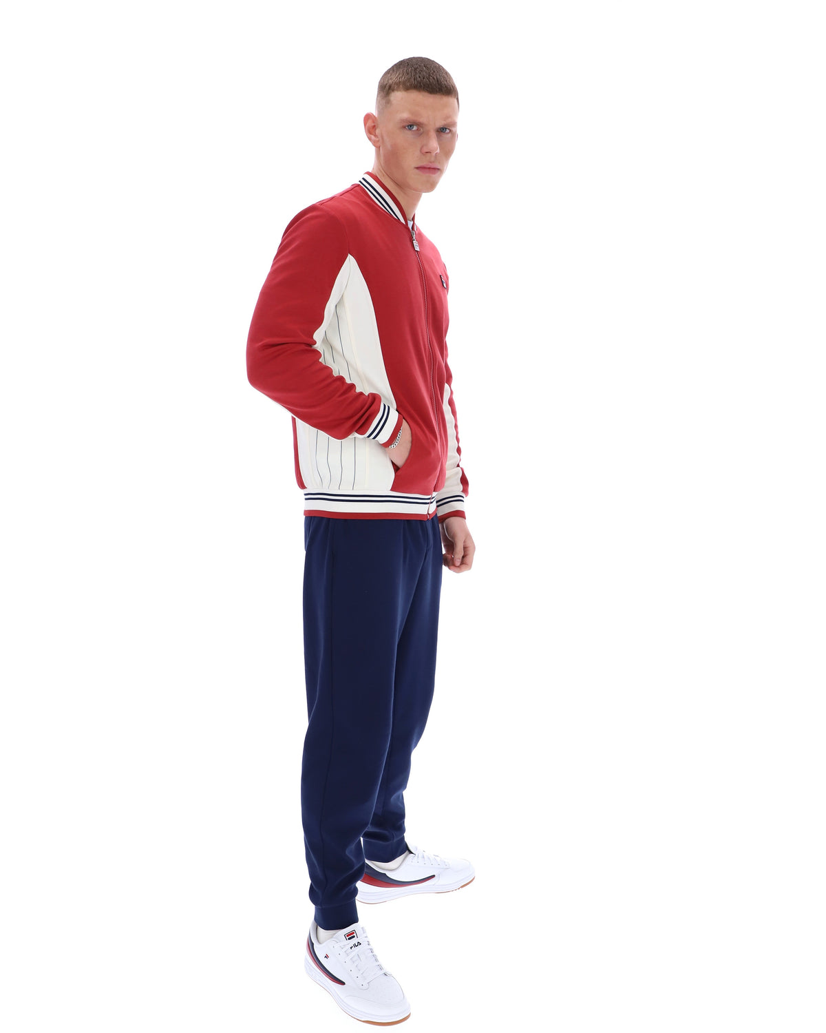 Garnet Settanta Baseball Track Top - Red