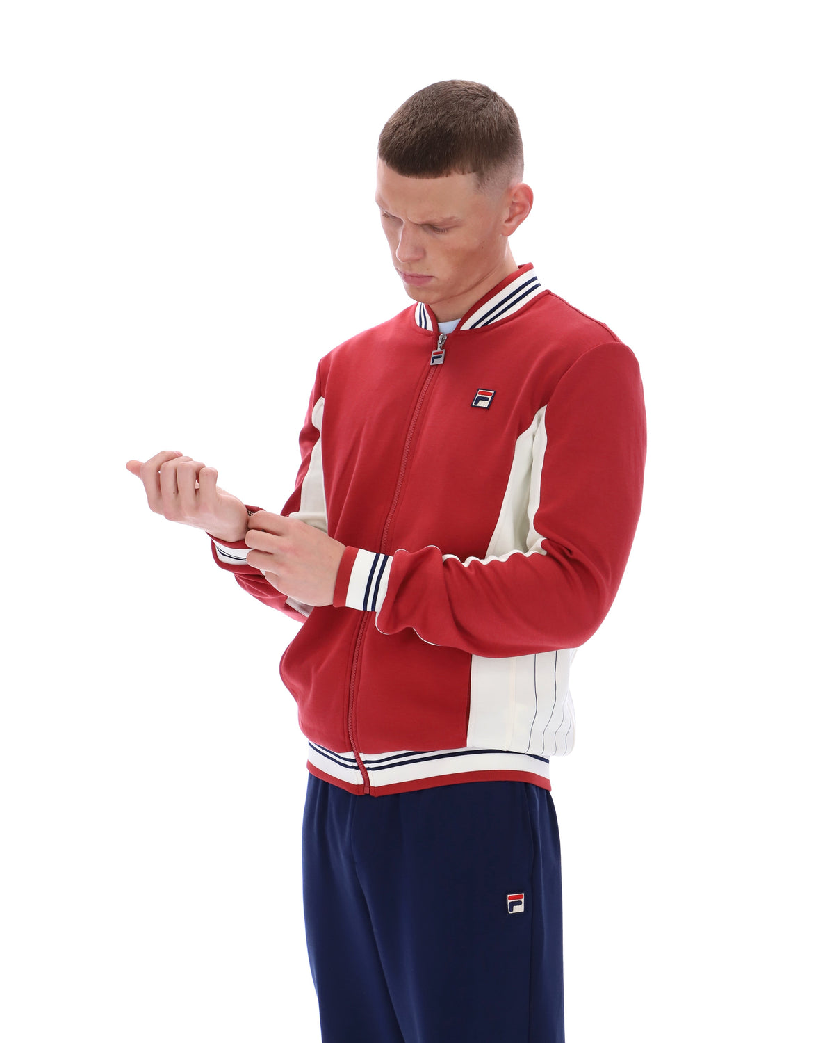 Garnet Settanta Baseball Track Top - Red