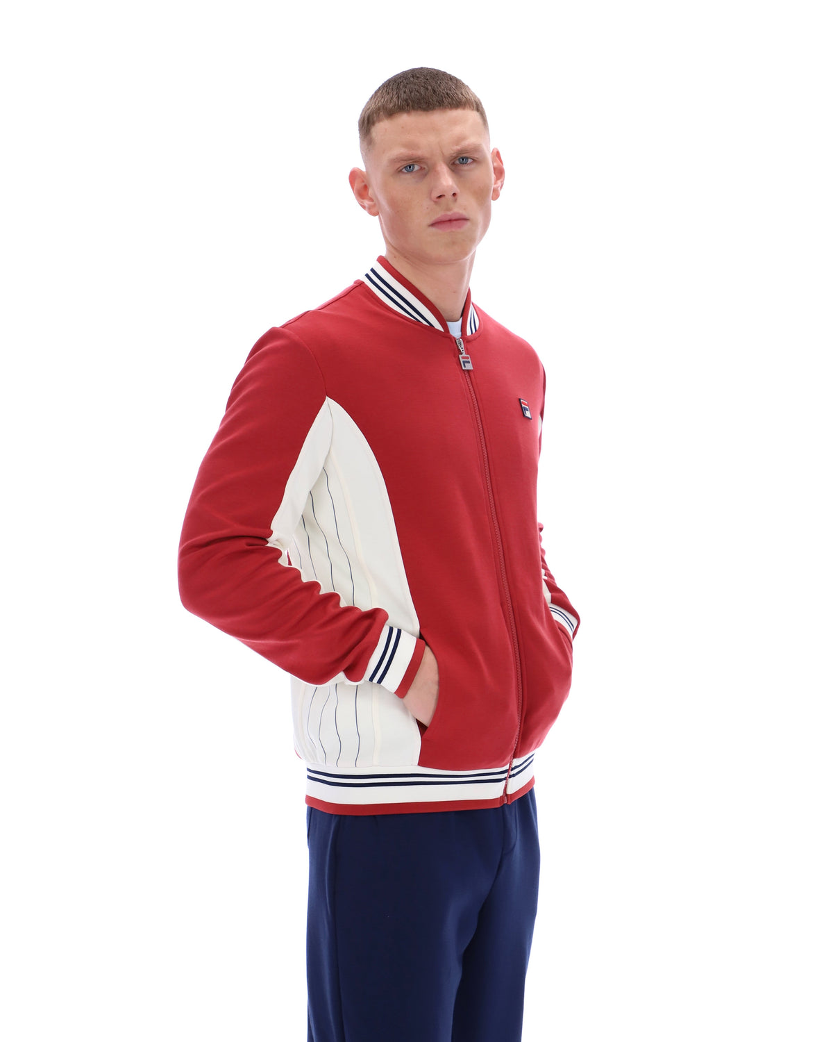 Garnet Settanta Baseball Track Top - Red