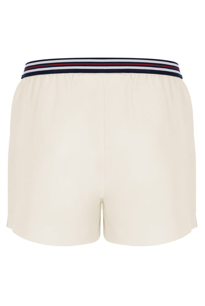 Gardenia High Tide Terry Pocket Stripe Shorts - Cream White