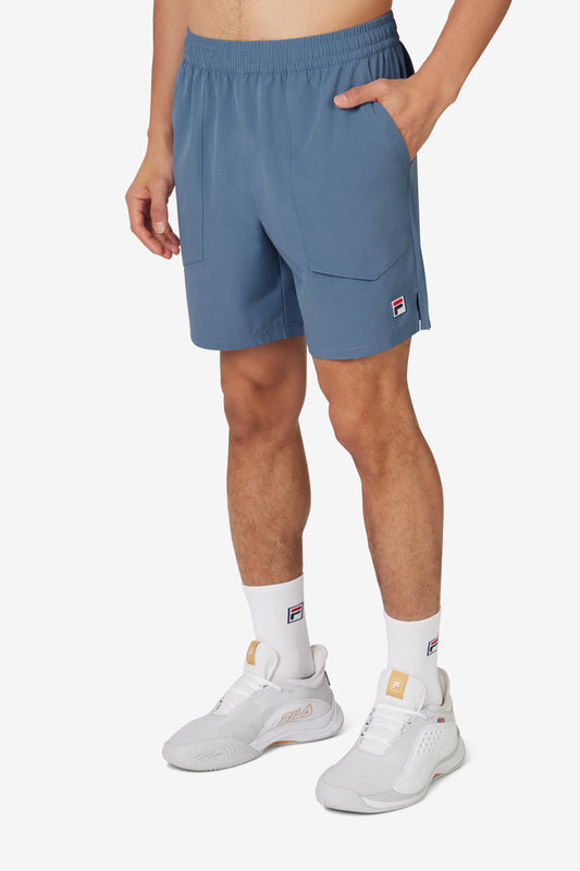 Blue Tennis Woven Court Short - Blue