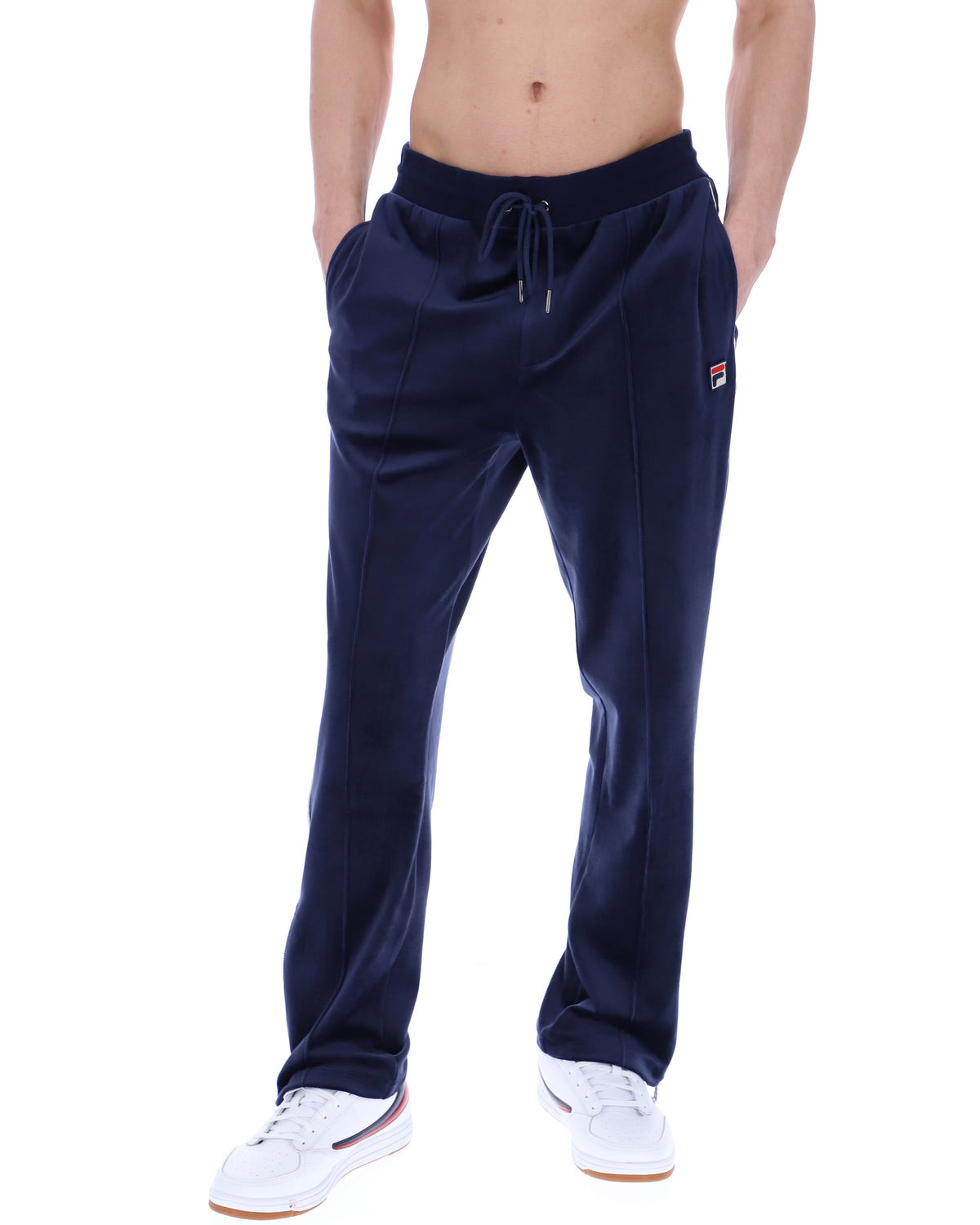 Fila Navy Fio Velour Straight-Leg Jogger - Navy