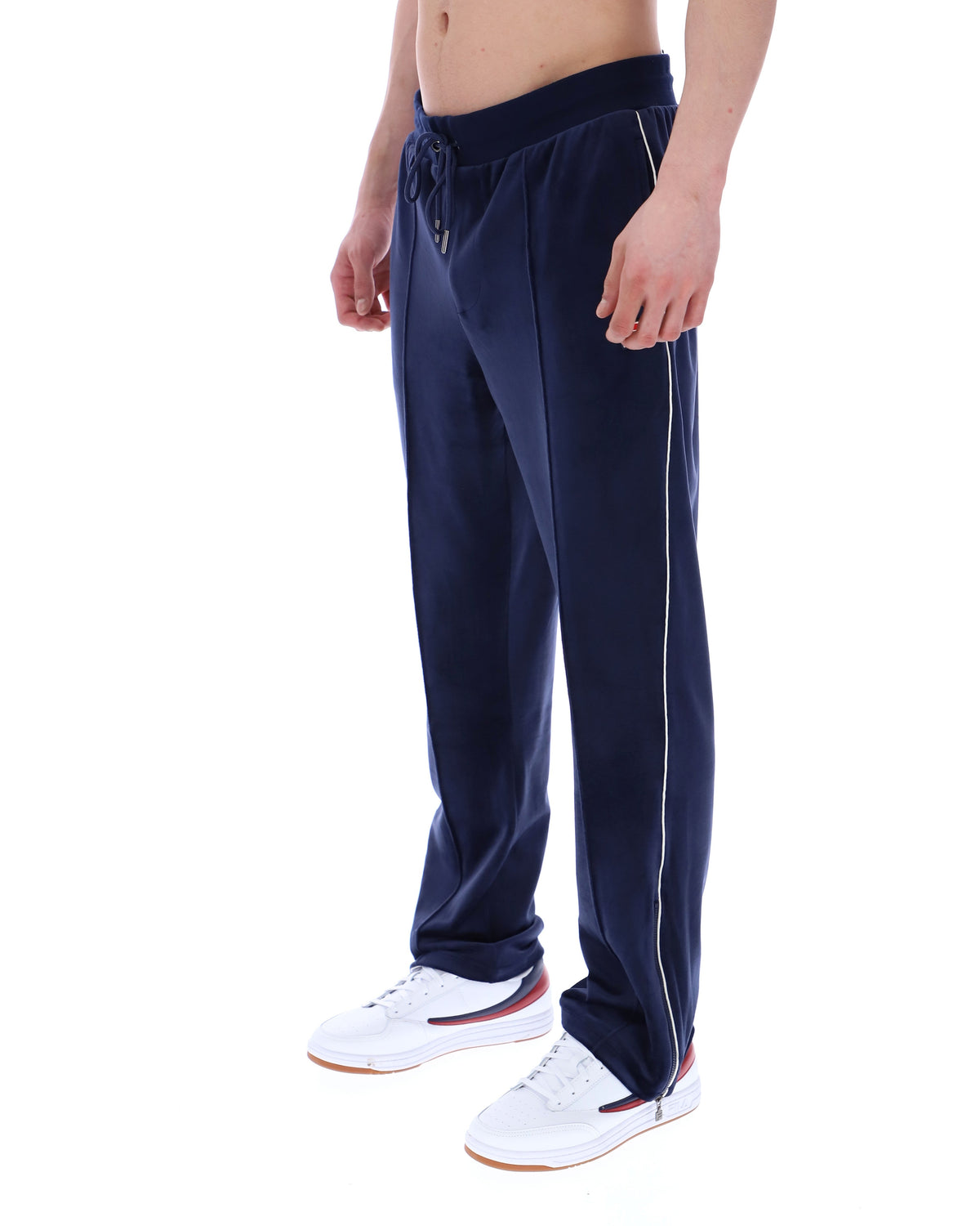 Fila Navy Fio Velour Straight-Leg Jogger - Navy