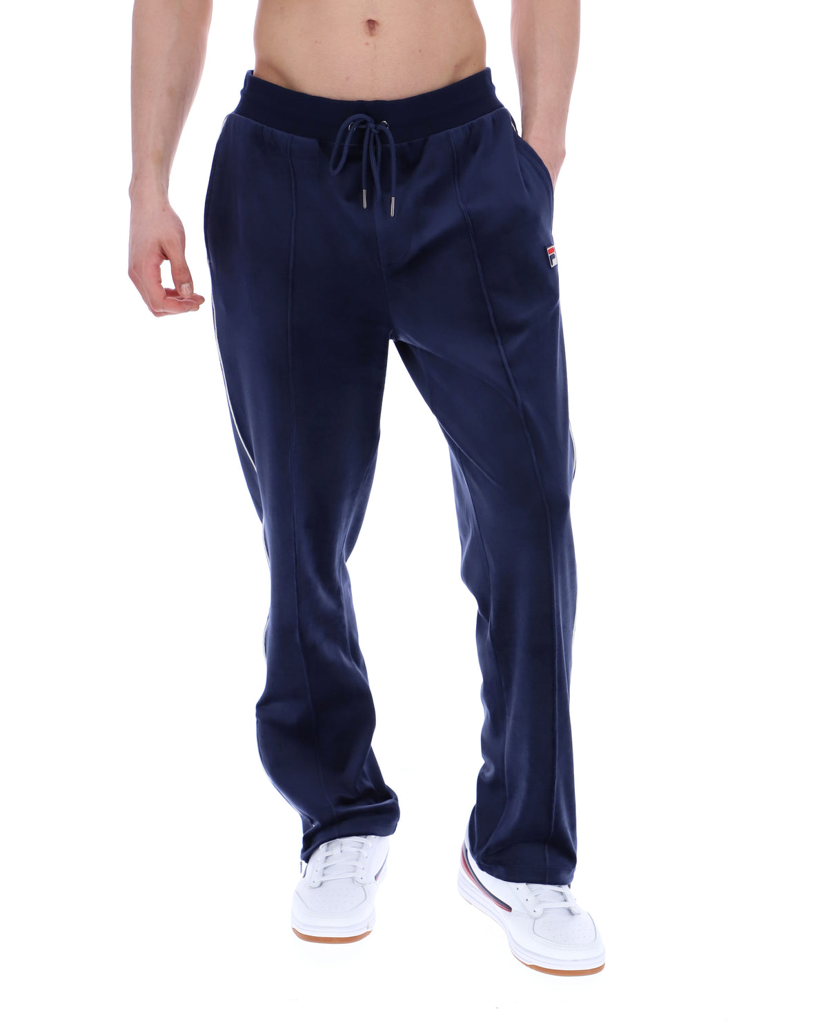 Fila Navy Fio Velour Straight-Leg Jogger - Navy