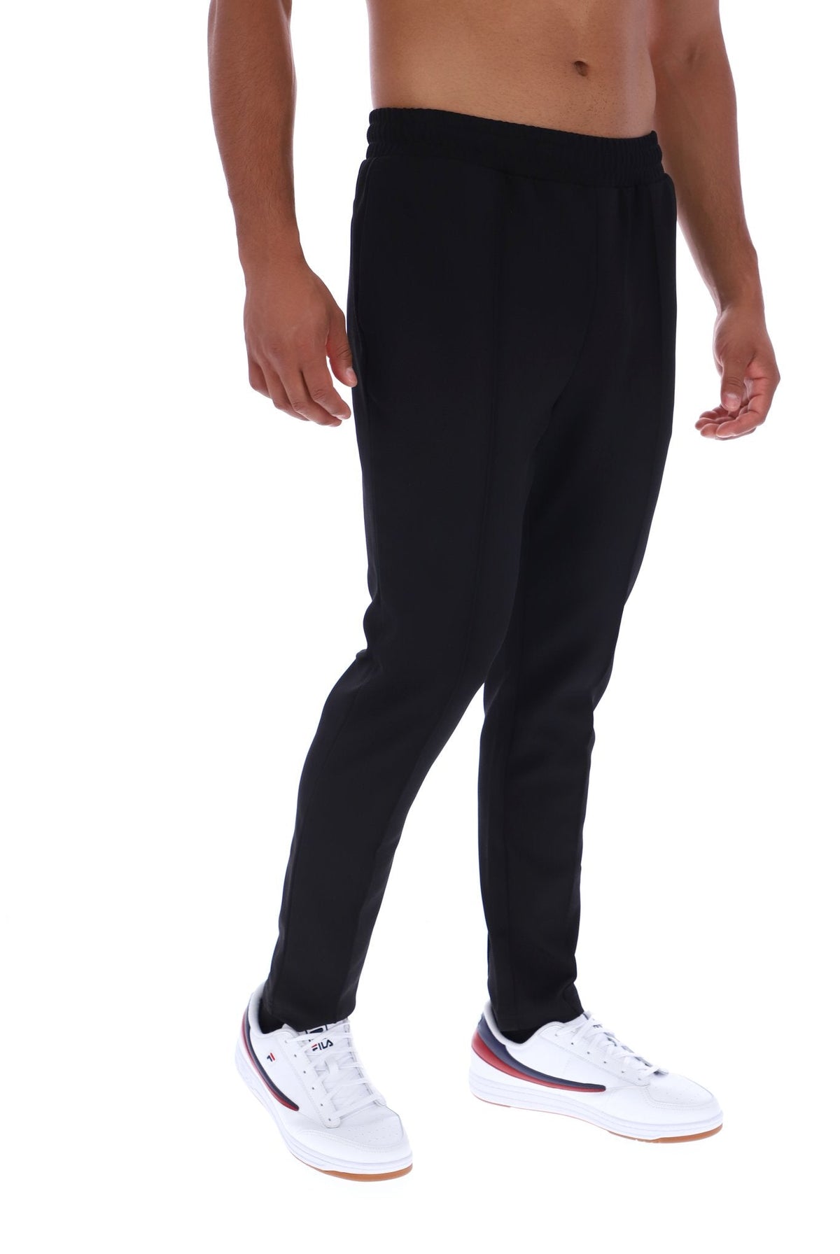 Black Molveno Pin Tuck Slim Leg Pants - Black