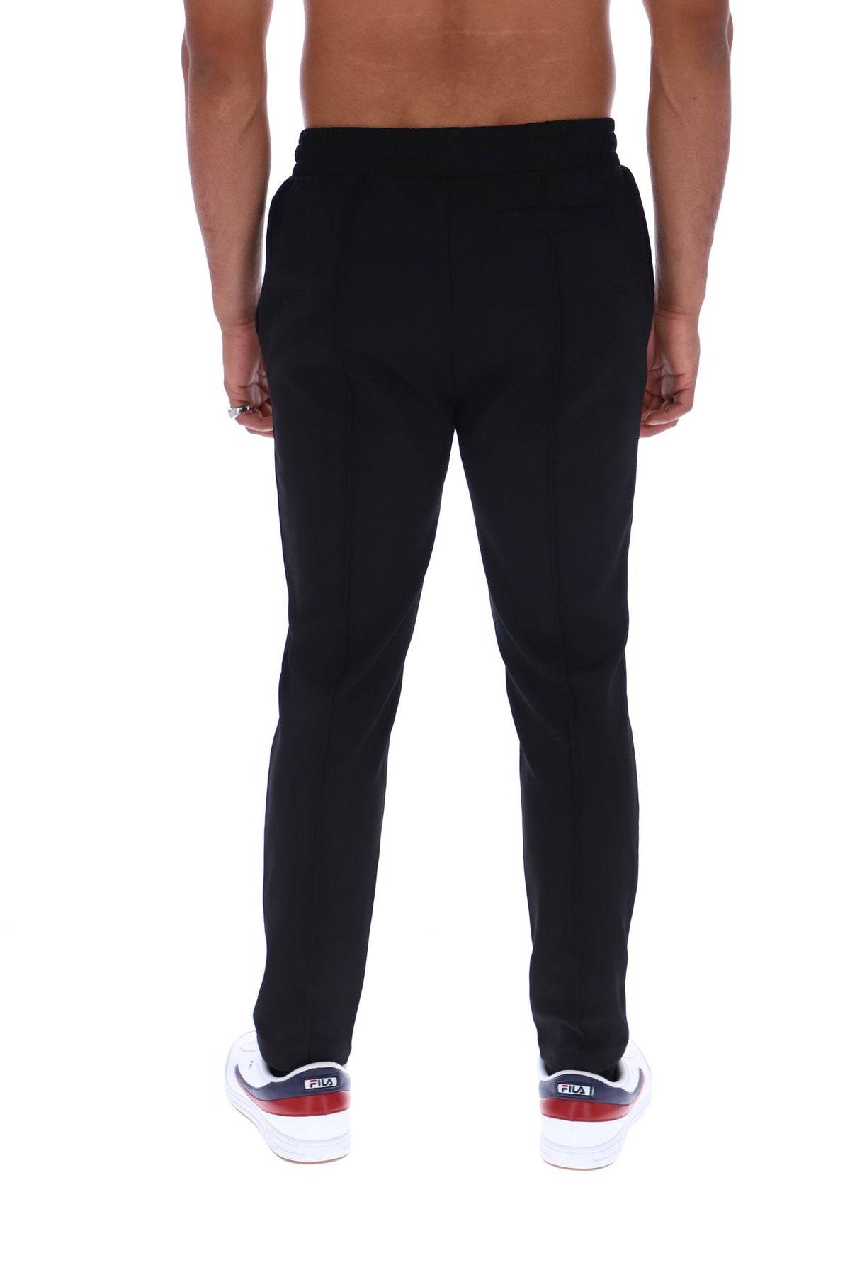 Black Molveno Pin Tuck Slim Leg Pants - Black