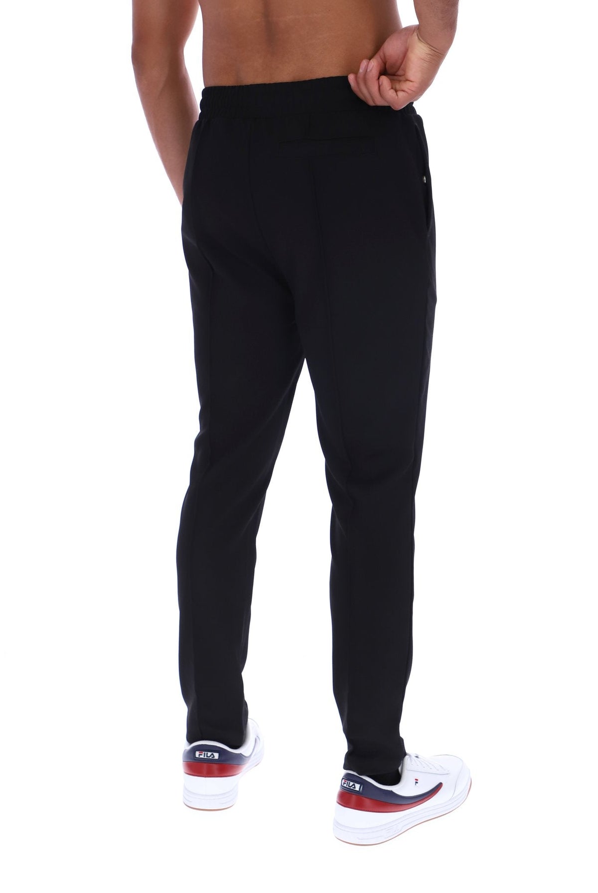 Black Molveno Pin Tuck Slim Leg Pants - Black