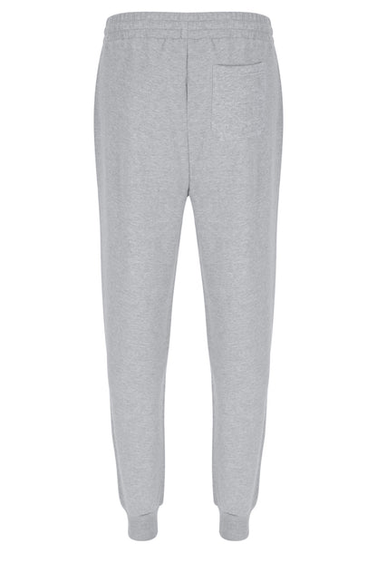Grey Marl Visconti Tipped Cuff Track Pant - Light Grey Marl