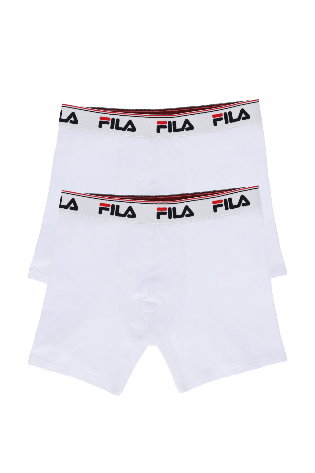 White 2 Pack Mens Mid Rise Boxers - White