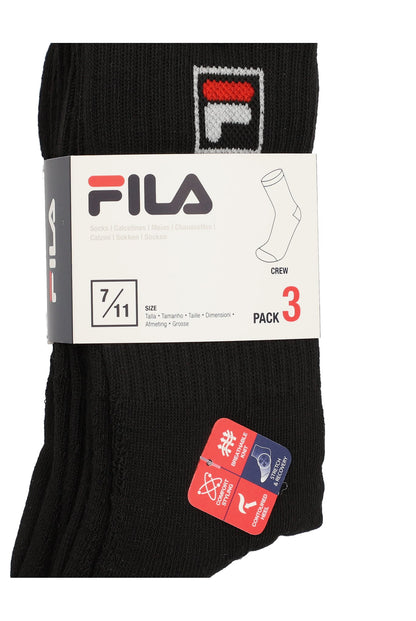 Black Goat 3 Pk Classic Crew Socks - Black