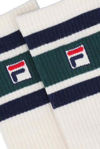 Russel 3-Pack F-Box Heritage Stripe Socks - Cambridge Cream
