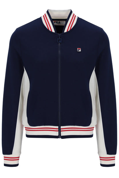Fila Navy Silvana Iconic Baseball Track Top - Fila Navy