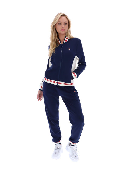 Fila Navy Silvana Iconic Baseball Track Top - Fila Navy