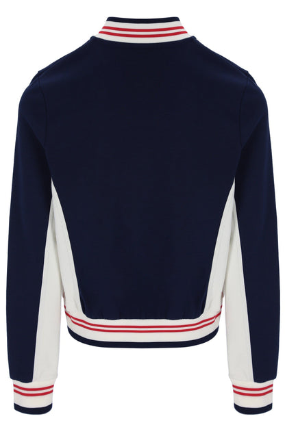 Fila Navy Silvana Iconic Baseball Track Top - Fila Navy