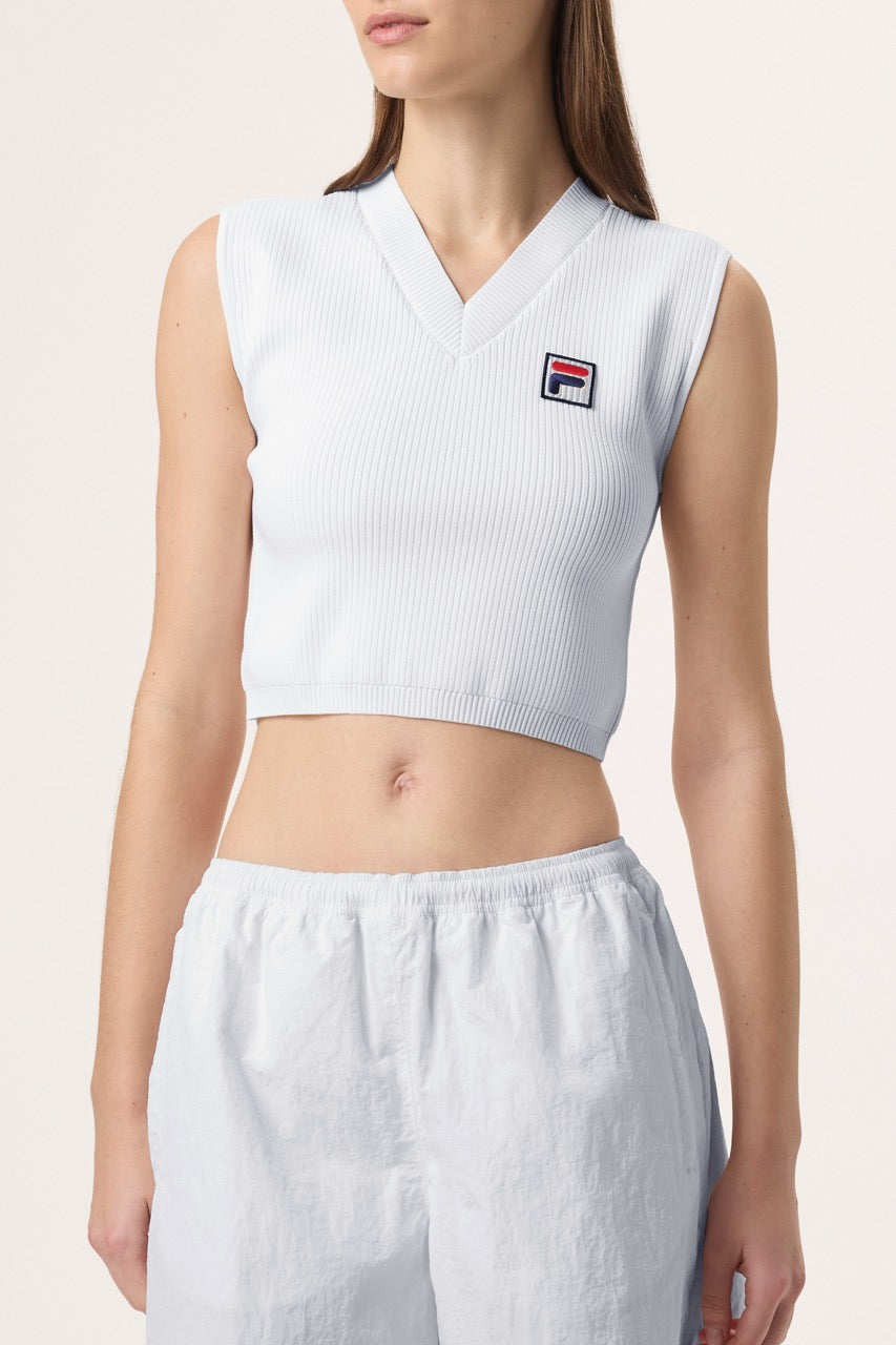 White Fila x Hailey Baby Tank - White