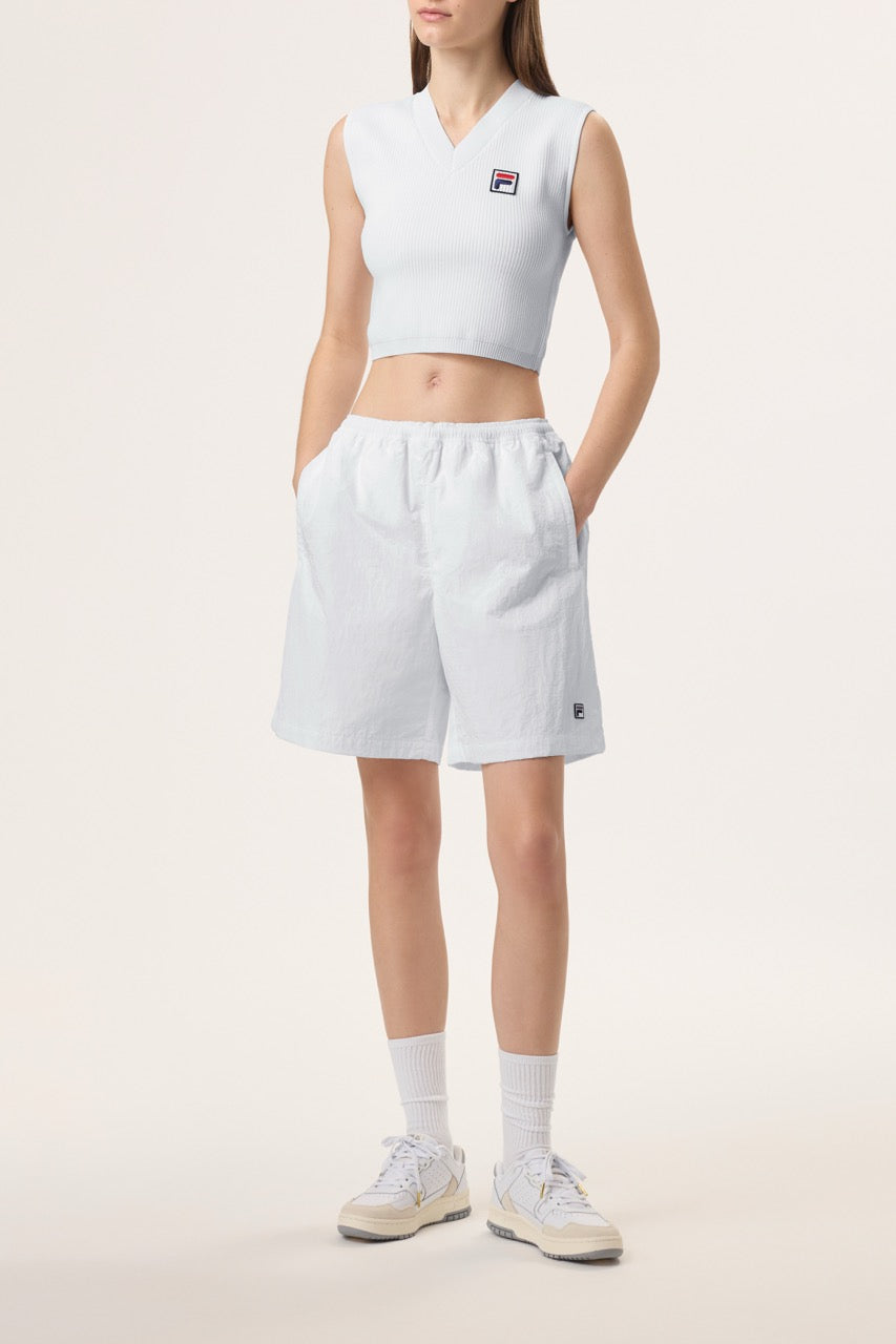 White Fila x Hailey Baby Tank - White