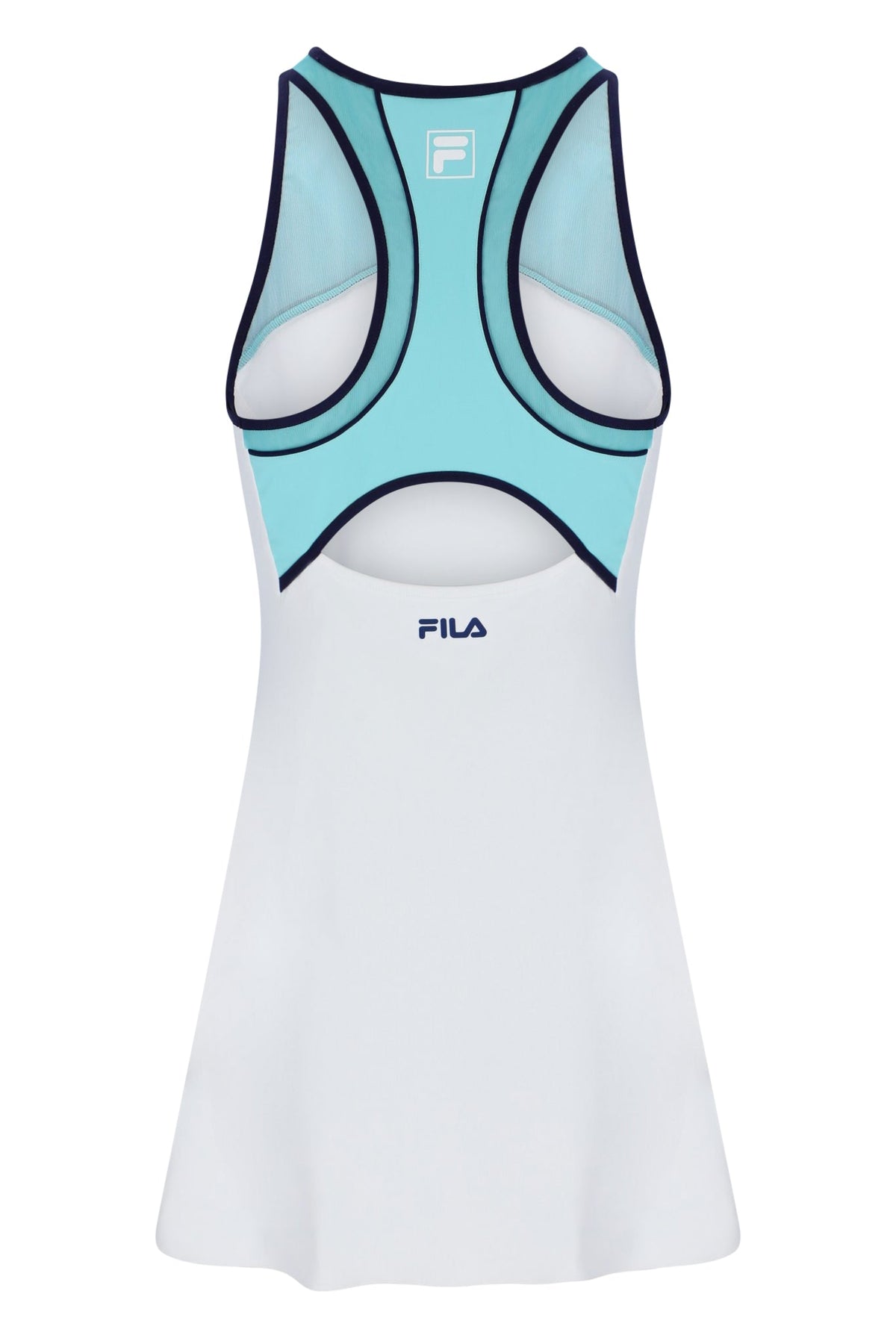 Aqua Women’s Jersey Dress with Inner Shorts - White/Aqua