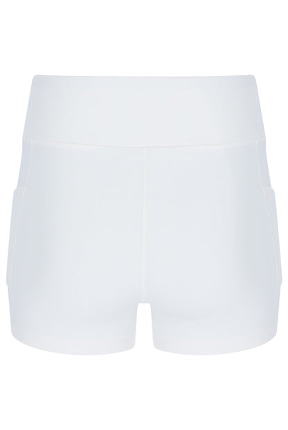 Aqua Women’s Jersey Dress with Inner Shorts - White/Aqua