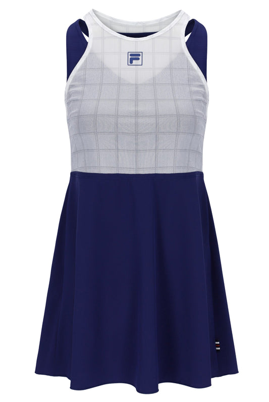 Navy Women’s Mesh Jersey Dress with Inner Shorts - Navy