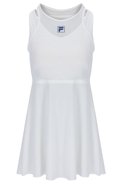 Off White Women’s Mesh Jersey Dress with Inner Shorts - Off White