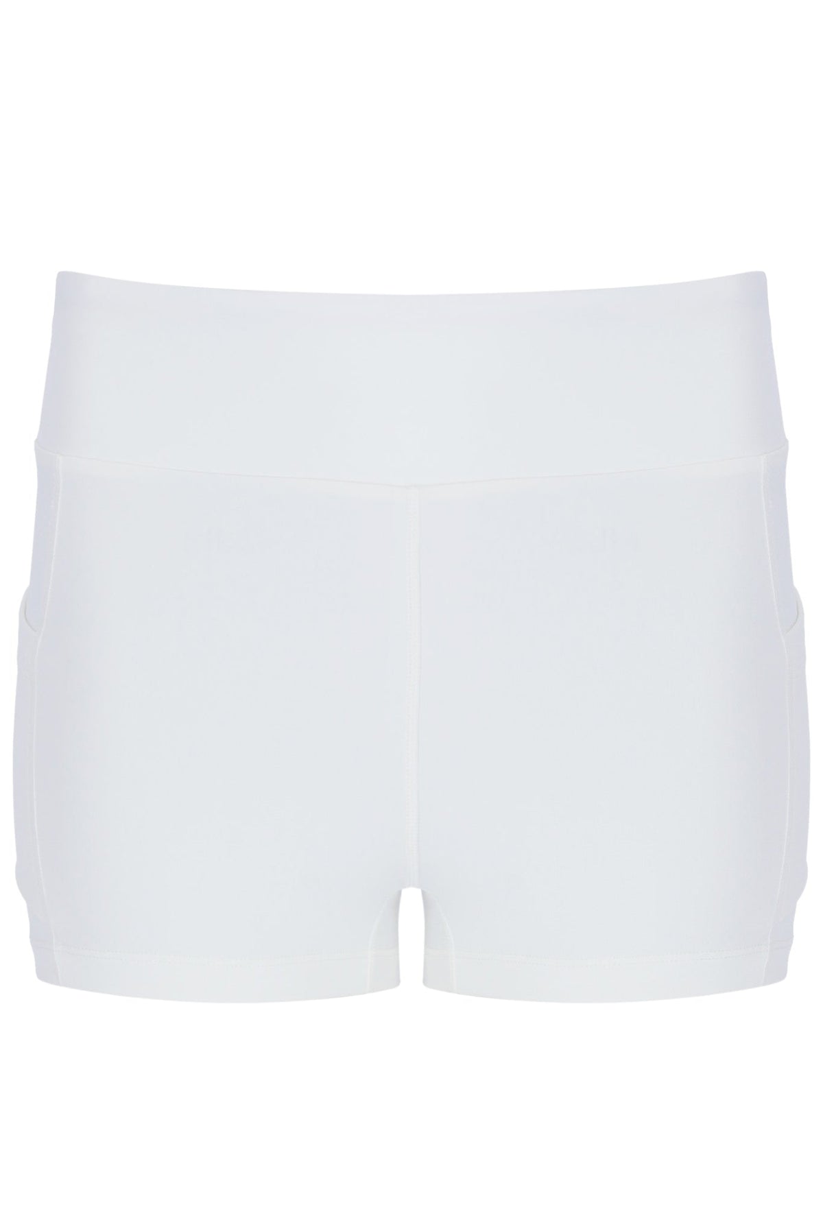 Off White Women’s Mesh Jersey Dress with Inner Shorts - Off White