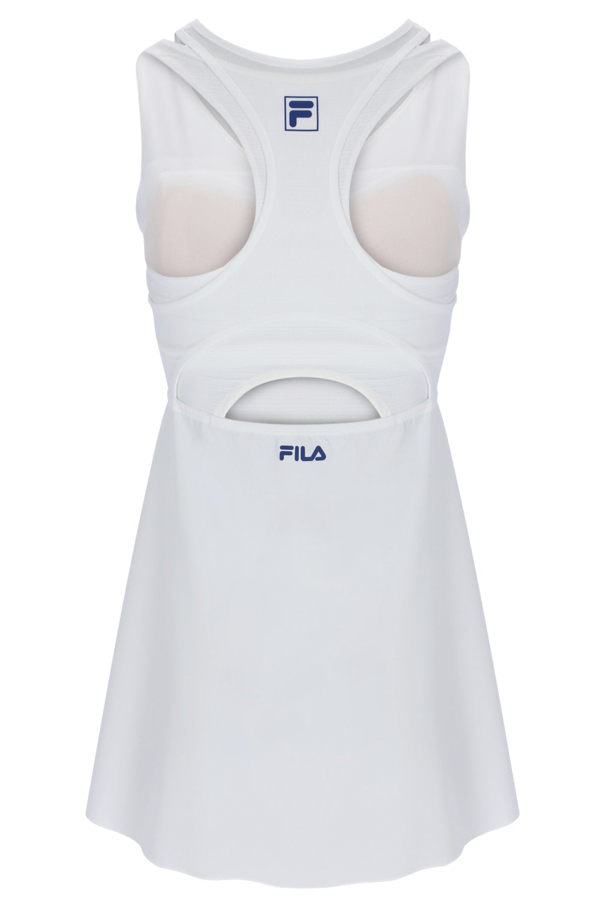 Off White Women’s Mesh Jersey Dress with Inner Shorts - Off White