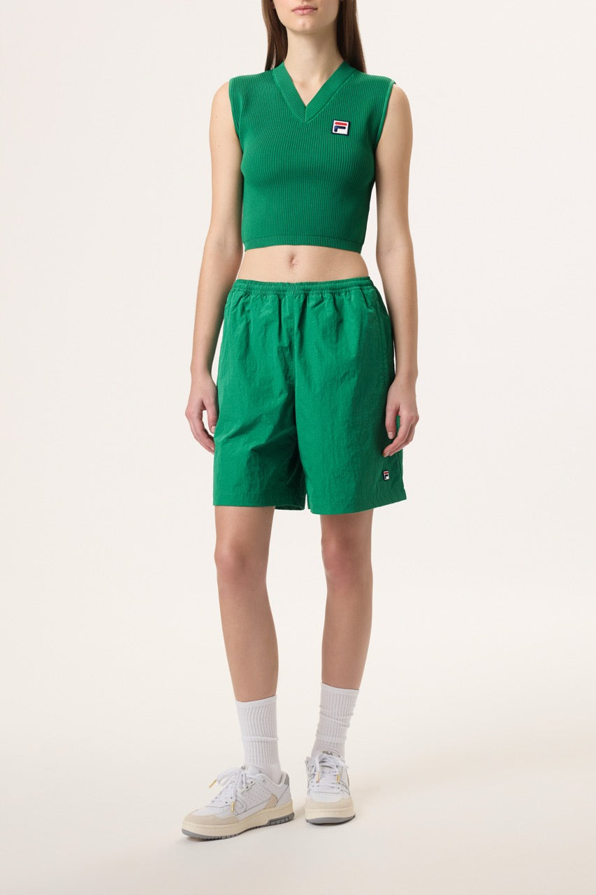 Green Fila x Hailey Crinkle Shorts - Fila Green