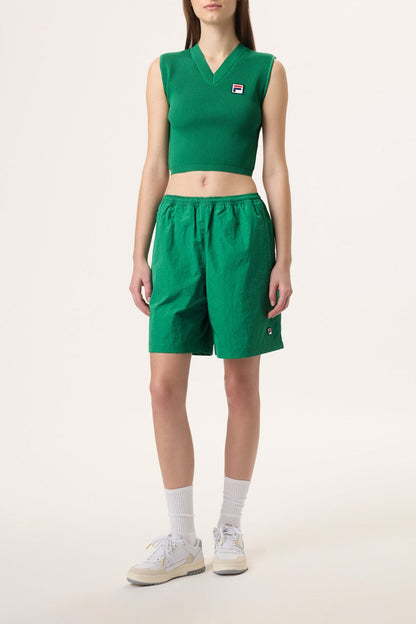 Green Fila x Hailey Crinkle Shorts - Fila Green
