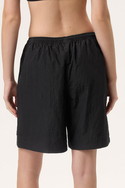 Black Fila x Hailey Bieber Crinkle Shorts - Black