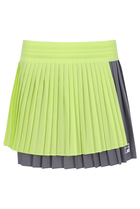 Lemon Women’s Pleated Wrap Tennis Skirt - Lemon-Lime