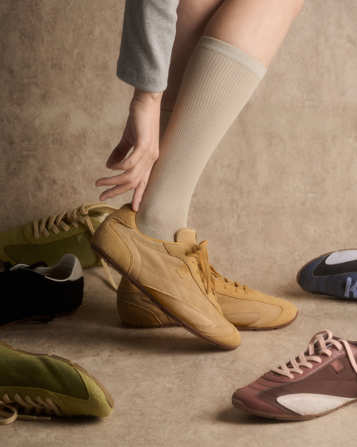 Women's Yellow Suede Ritmo Trainer - Yellow Suede