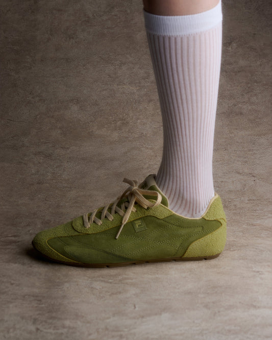 Women's Green Suede Ritmo Trainer - Green