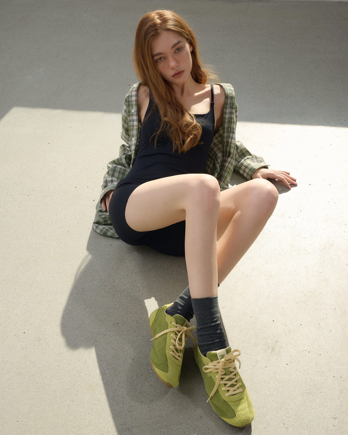 Women's Green Suede Ritmo Trainer - Green