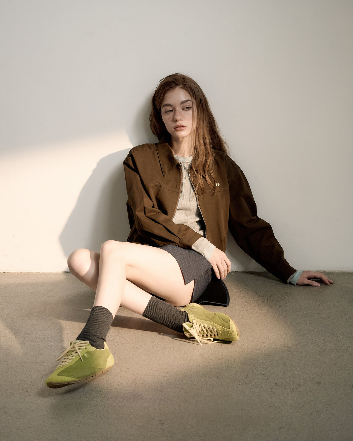 Women's Green Suede Ritmo Trainer - Green