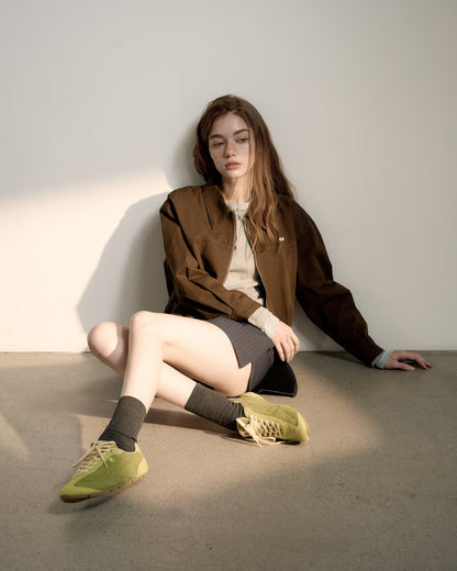 Women's Green Suede Ritmo Trainer - Green