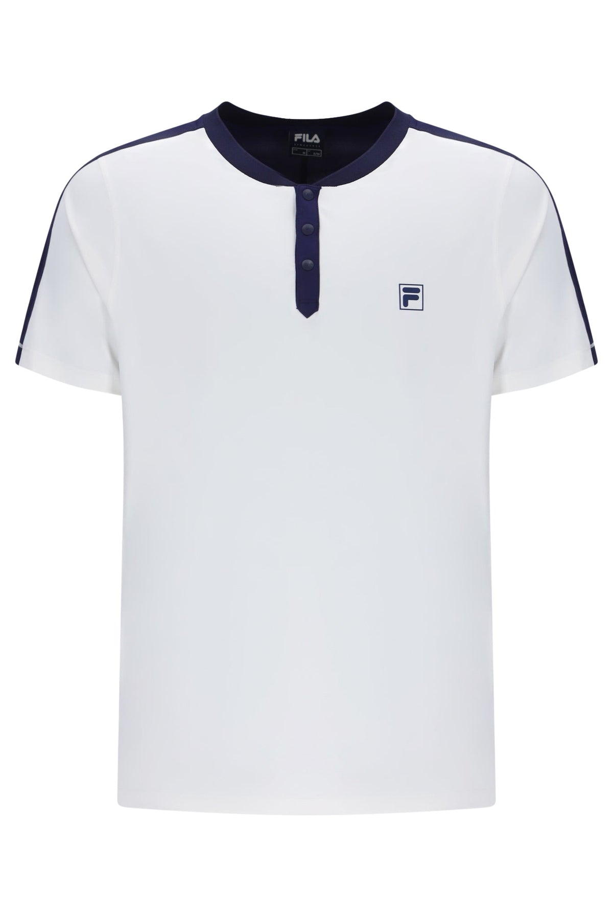 White Men’s Henry Neck Tennis T-Shirt - White