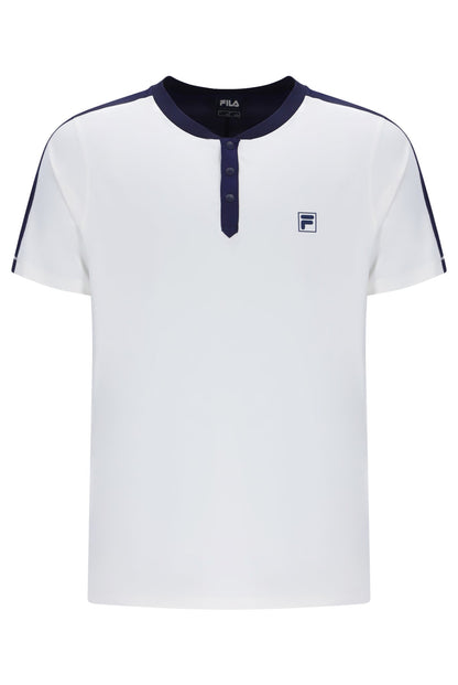 White Men’s Henry Neck Tennis T-Shirt - White